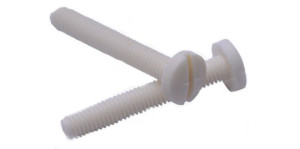 Śruba plastikowa M4x40mm, Białe - 4 szt.