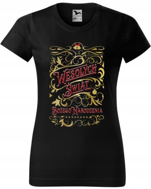Wesołych Świąt Bożego Narodzenia t-shirt czarny L
