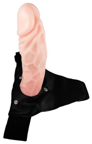 Miękki strap-on pusty w środku. Przedłuża i pogrubia penisa.