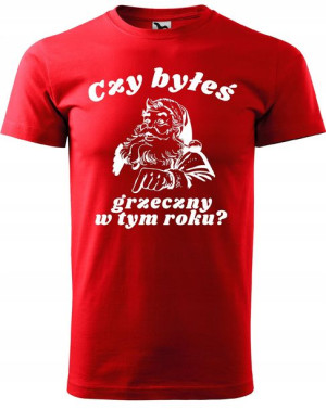 Czy byłeś grzeczny w tym roku? Koszulka czerwona S