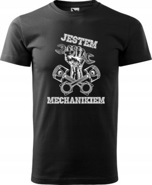 Koszulka dla Mechanika z nadrukiem czarna r XXL v5