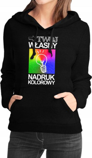 Bluza z kapturem i własnym nadrukiem grafiką XL