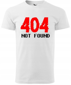 Koszulka ERROR 404 dla informatyka programisty S