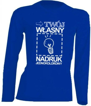 Koszulka Damska Z Własnym Nadrukiem Napisem M Ls