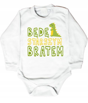 Body Będę starszym bratem długi białe rozm 74 v1