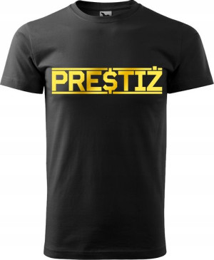 Koszulka PRESTIŻ męska czarna rozmiar XXL