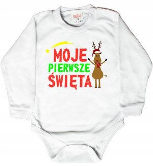 BODY MOJE PIERWSZE ŚWIĘTA długi rękaw r.80