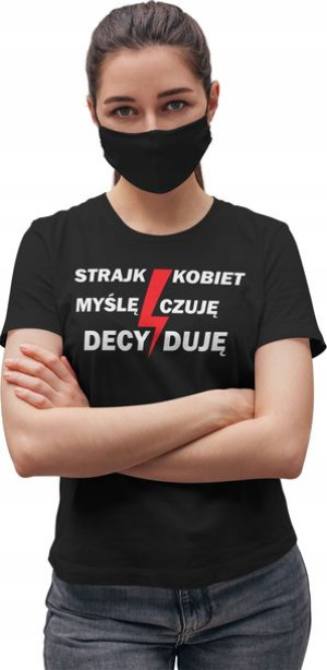Koszulka STRAJK KOBIET Myślę czuję decy... L v7