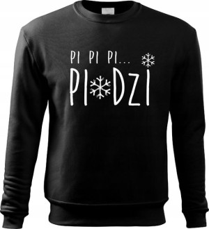 Bluza bez kaptura Czarna z nadrukiem PIŹDZI S