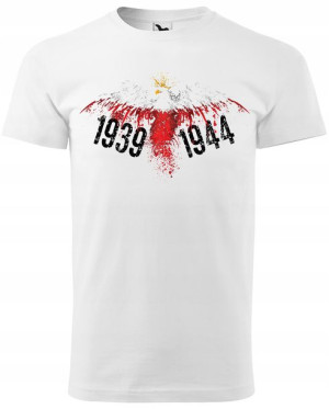 Koszulka Patriotyczna 1939 1944 męska biała XS v5