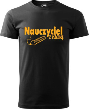 Koszulka męska dla Nauczyciela prezent czarn XS 4