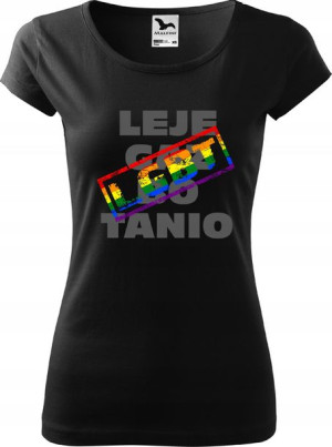 Koszulka damska LGBT Leje Gaz... czarna XL v1