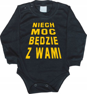 Body Niech moc będzie z wami czarne rozmiar 62