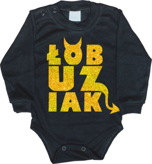 Body Łobuz mały łobuziak czarne rozmiar 74 ver3