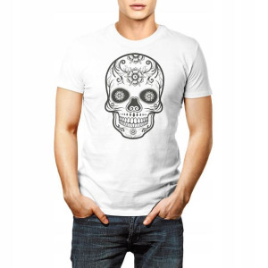 Koszulka Męska OLDSKULL / CZASZKA r. L biała