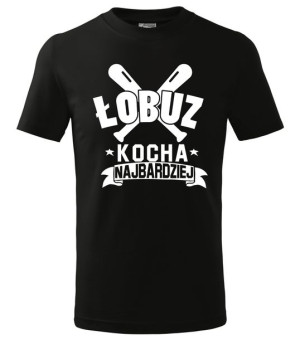 Koszulka męska ŁOBUZ KOCHA NAJBARDZIEJ prezent 3XL