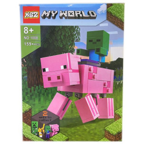 Klocki MY WORLD Zestaw Zombie + Świnia 159 elementów