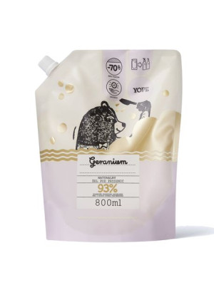 YOPE Żel pod prysznic Geranium Refill 800 ml