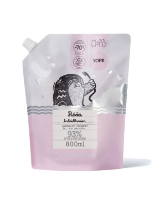 YOPE Żel pod prysznic Kadzidłowiec I Róża Refill 800 ml