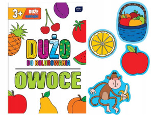 Kolorowanka OWOCE Dużo do KOLOROWANIA Naklejki