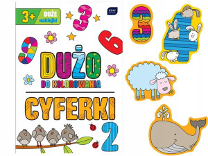 Kolorowanka CYFERKI Dużo do KOLOROWANIA Naklejki