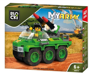 BLOCKI KB0918 Klocki MyArmy Wóz z rakietami 104 el. 6+