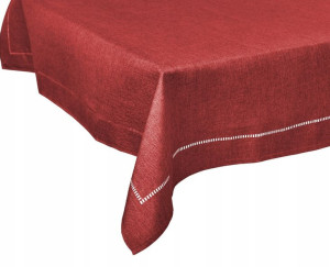 Obrus 140x180 czerwony elegancki gładki OPODI
