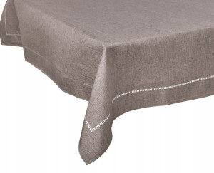 Obrus 160x220 beżowy elegancki gładki OPODI