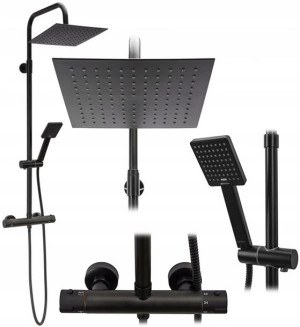 Zestaw Prysznicowy Calani Toledo Black Czarny