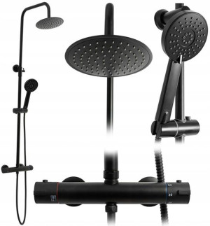Zestaw Prysznicowy Calani Dayton Black Termostat