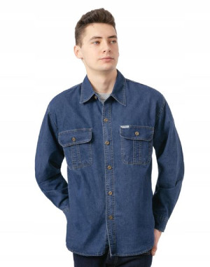 Duża Koszula Męska Jeansowa Dżinsowa 8052-02 7XL