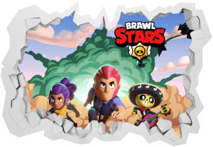 BRAWL STARS plakat, naklejka 3D, 70x50cm