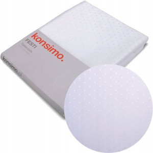 OBRUS BIEŻNIK Kropeczki 140x220 GRUBY BIAŁY Żakard