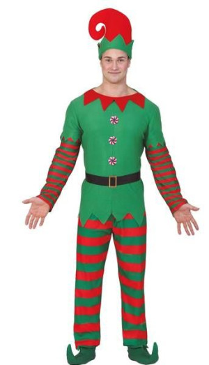 Strój Elfa Elf Pomocnik Świętego Mikołaja - M