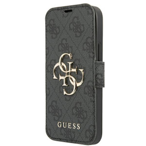 Etui Guess GUBKP13L4GMGGR Apple iPhone 13 Pro szary/grey book 4G Big Metal