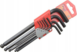 Zestaw 9 kluczy imbusowych Teng Tools z kulką