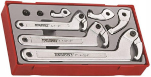 Zestaw kluczy hakowych 8 elem. TENGTOOLS TTHP08