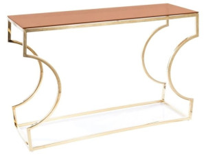 Konsolka Kenzo C Szkło Dymione Bursztynowe/złoty 120x40