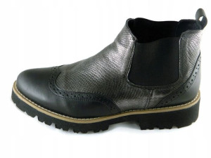 Stylowe Sztyblety Lekkie Botki Skóra Nat. K-3095
