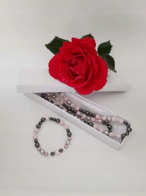 Modny komplet biżuterii z pereł Swarovski Prezent