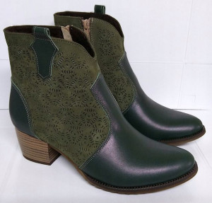 Uni-14 Stylowe Sztyblety Kowbojki Skóra Nat Roz 38