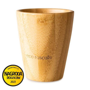 ECORASCALS Kubek bambusowy o pojemności 240 ml z silikonową nakładką kolorz