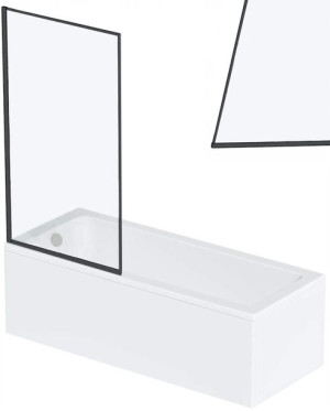 Parawan Nawannowy Faro 70 x 140 Black Czarna Rama