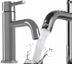 Bateria Umywalkowa Nablatowa Nexos Chrom Niska