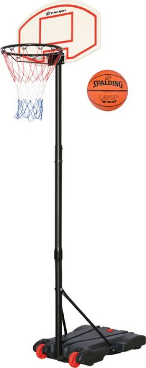 EJET Junior Kosz do koszykówki regulowany 155-205 + piłka SPALDING