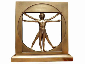  Człowiek witruwiański Leonarda da Vinci człowiek renesansu grawer
