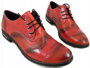 Stylowe Eleganckie Półbuty Skóra Nat K-2727 40