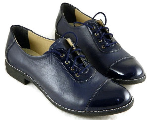 Stylowe Oxfordy Modne Jazzówki Skóra Nat. Uni-90