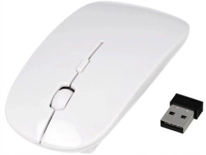 Bezprzewodowa Mysz Komputerowa Usb Biała Do Pc Komputera