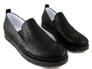 Hit Stylowe Trampki Slip On Skóra Nat. Mix Kolorów